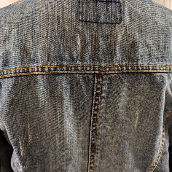 Blue Exchange Distressed Denim Jacket - Picture 7 of 10